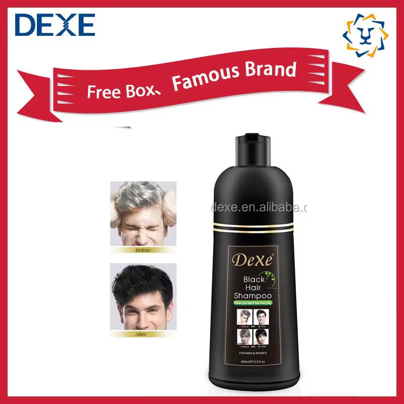 🖤 Shampoing Colorant Noir Dexe 400ml : Retrouvez des Cheveux Noirs et Jeunes en 5 Minutes !