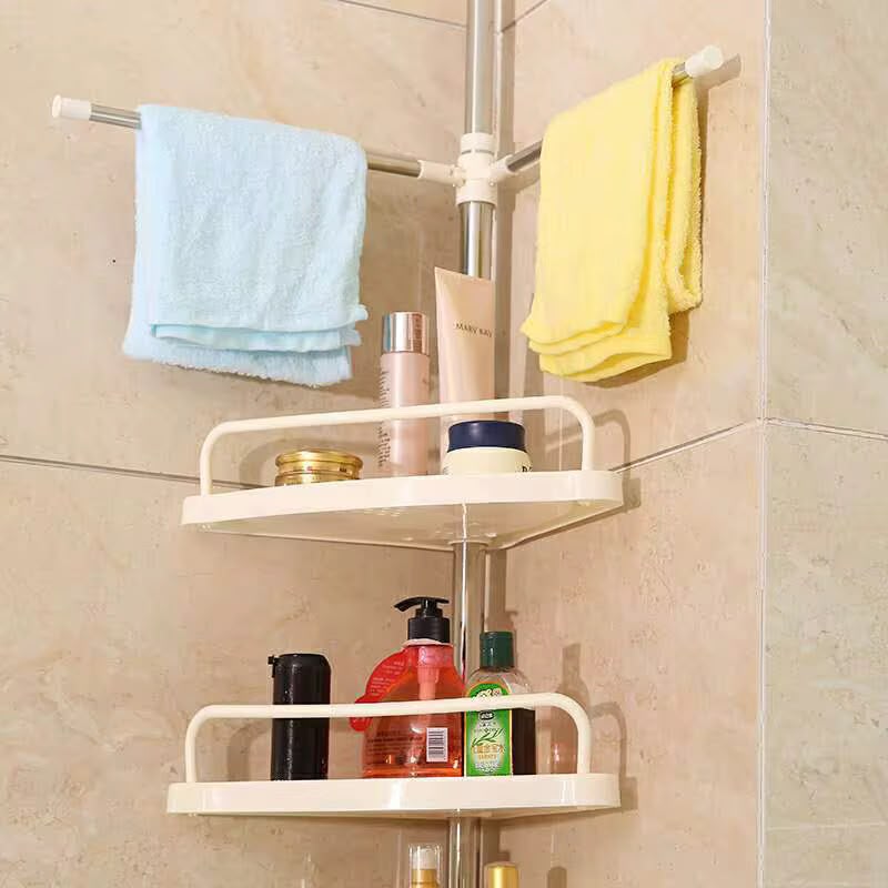 🛁 Étagère d'Angle Télescopique pour Douche et Salle de Bain (4 Niveaux).
