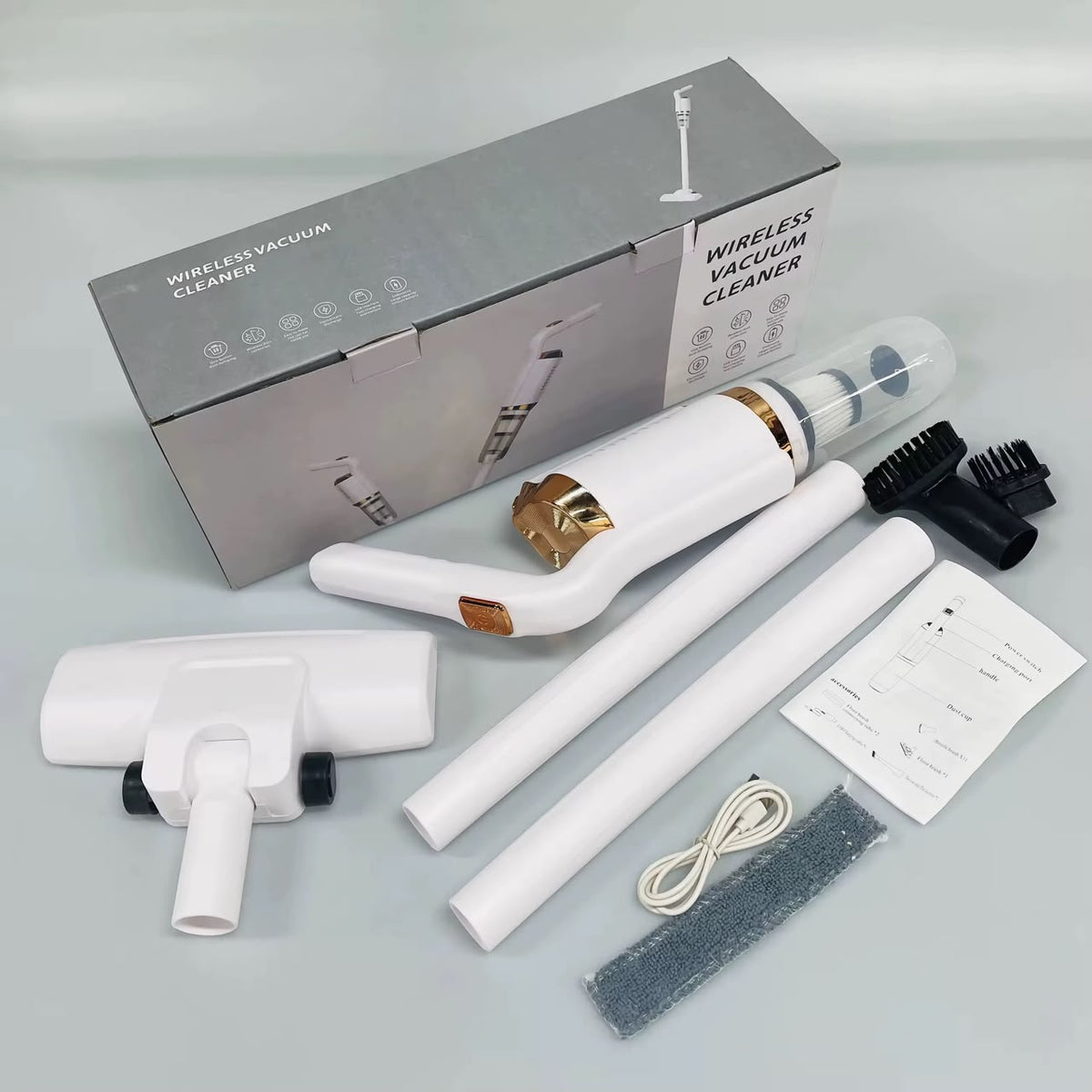 Aspirateur Sans Fil 3-en-1 Rechargeable.