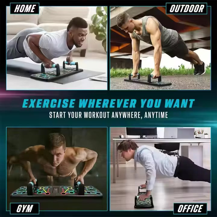 💪 PushForce Pro™ | Planche de Pompes Multifonction 14-en-1.
