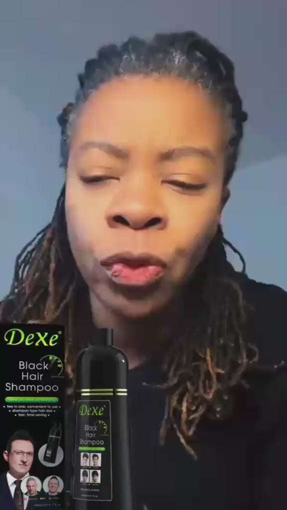🖤 Shampoing Colorant Noir Dexe 400ml : Retrouvez des Cheveux Noirs et Jeunes en 5 Minutes !